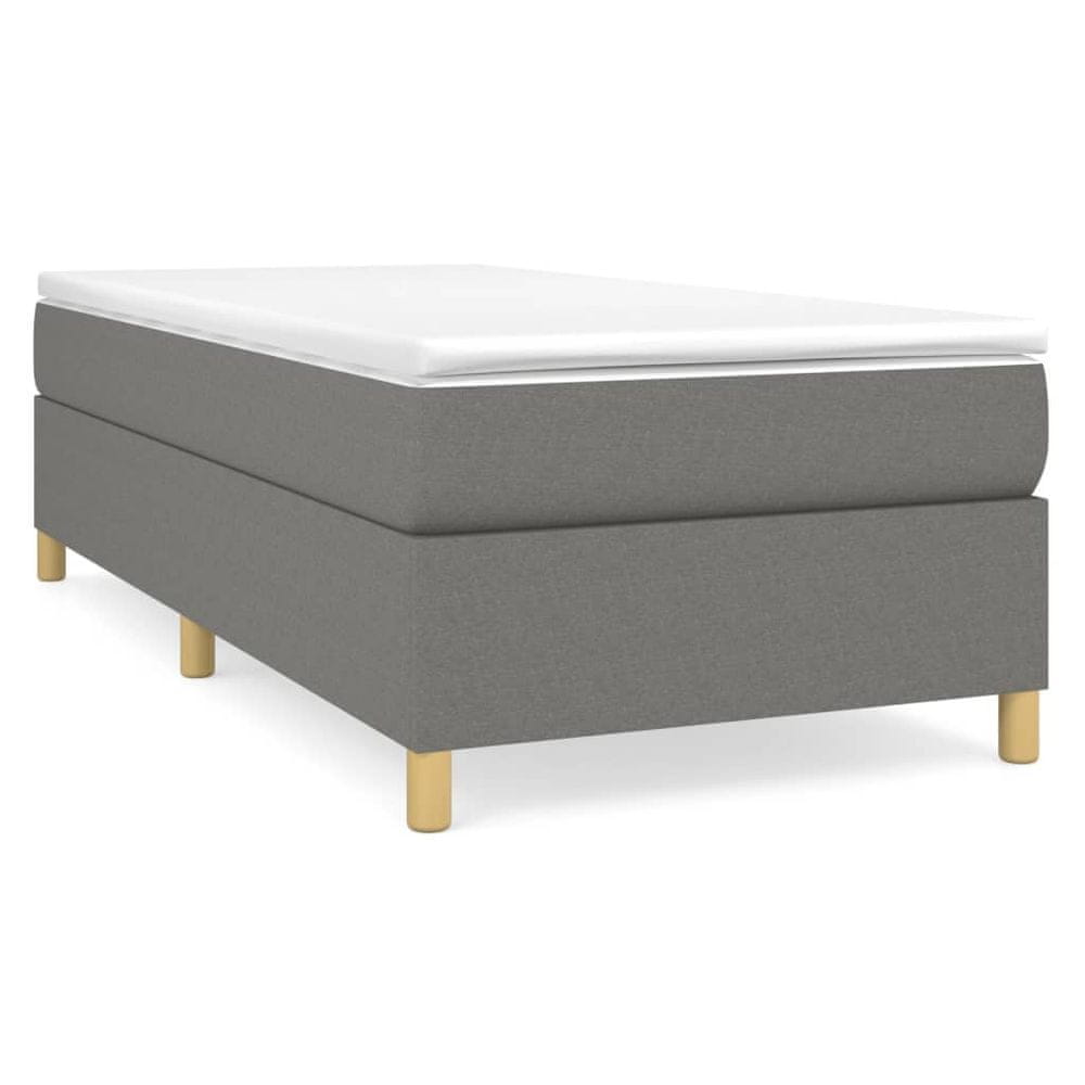 Vidaxl Rám na boxspring posteľ tmavosivý 80x200 cm látka