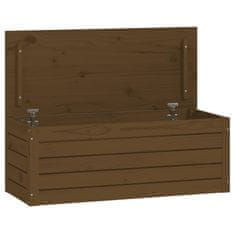 Vidaxl Úložný box medovo-hnedý 89x36,5x33 cm masívna borovica