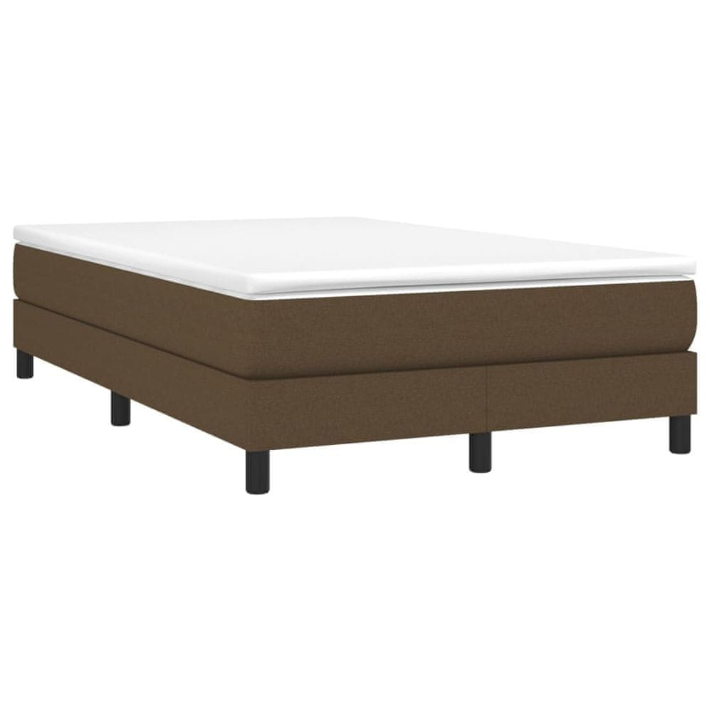 Vidaxl Boxspring posteľ s matracom tmavohnedá 120x200 cm látka