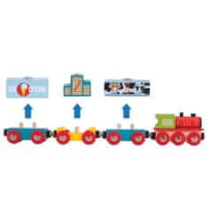 Bigjigs Rail Bigjigs Vlak s tovarom 3 koľaje