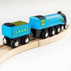 Bigjigs Rail Bigjigs Drevená replika lokomotívy 3 koľaje Mallard