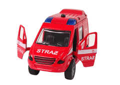 Lean-toys Kovové auto Van Fire Brigade Poľské slová HKG091