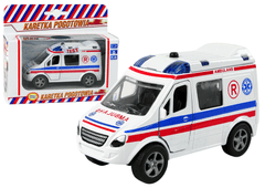 Lean-toys Kovová sanitka Van Ambulance Alarm Sirény HKG089