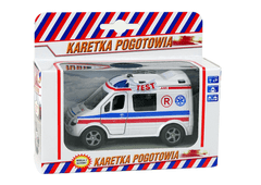 Lean-toys Kovová sanitka Van Ambulance Alarm Sirény HKG089