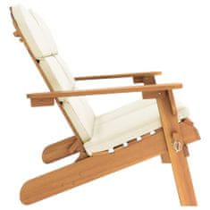 Vidaxl Adirondack Záhradná lavička s vankúšmi 126 cm masívna akácia