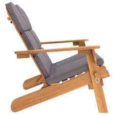 Vidaxl Adirondack Záhradná lavička s vankúšmi 126 cm masívna akácia