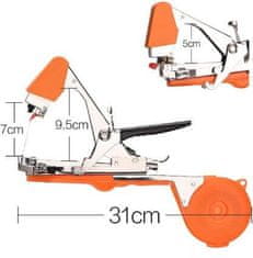 Vixson Profesionálny ručný viazací prístroj na rastliny s páskami (5x pásky, 1x škatuľka svoriek) | PLANTBRAND