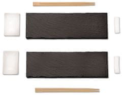 Kesper Súprava na sushi 8 ks, 2x bridlica 30x10cm, 2x keramické misky, 2x paličky, 2x držiak
