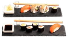 Kesper Súprava na sushi 8 ks, 2x bridlica 30x10cm, 2x keramické misky, 2x paličky, 2x držiak