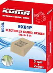 KOMA EX01P - Vrecká do vysávača Electrolux Clario,Excelio,Oxygen papierové, 5ks