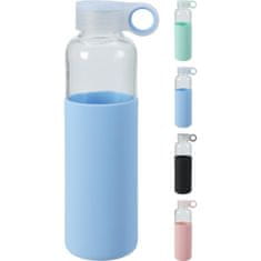 EXCELLENT Fľaša na nápoje sklenená s obalom 550 ml modrá KO-170487100modr