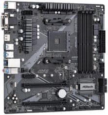 ASRock B450M PRO4 R2.0 / AMD B450 / AM4 / 4x DDR4 DIMM / HDMI / DVI-D / VGA / M.2 / USB-C / mATX