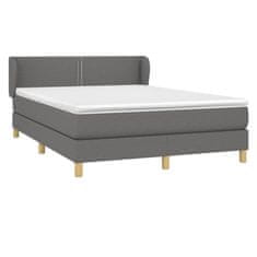 Petromila vidaXL Boxspring posteľ s matracom tmavosivá 140x190 cm látka