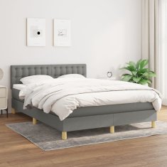 Petromila vidaXL Boxspring posteľ s matracom tmavosivá 140x190 cm látka