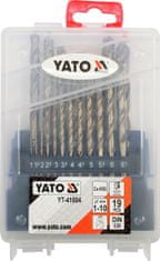 YATO Súprava vrtákov na kov 19ks HSS-COBALT 1-10mm