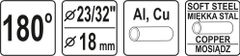 YATO Ohybačka na rúrky Al, Cu, 180 °, priemer. 23/32" - 18mm