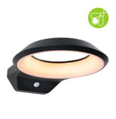 Paulmann PAULMANN LED vonkajšie nástenné svietidlo Anela pohybové čidlo neláka hmyz IP44 245x309mm 2200K 12W 230V antracit hliník 94837