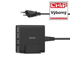 HAMA rýchla stolná USB nabíjačka, 1x USB-C, 2x USB-A, PD 65 W