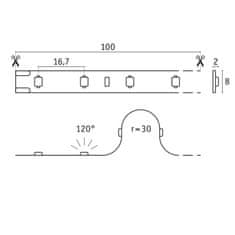 Paulmann PAULMANN Pre LED Strip Gold P25 927 5m 22W 380lm/m 60LEDs/m 2700K 78438