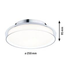 Paulmann PAULMANN Selection Bathroom LED stropné svietidlo Luena IP44 3000K 230V 11,5 W sklo/chróm 71078