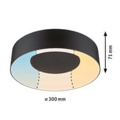 Paulmann PAULMANN LED stropné svietidlo Casca IP44 CCT 230V 16W čierna mat 71096