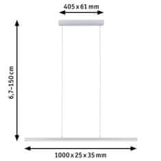 Paulmann PAULMANN LED závesné svietidlo Lento meniteľná biela 3x13,5W matný chróm stmievateľné 79886