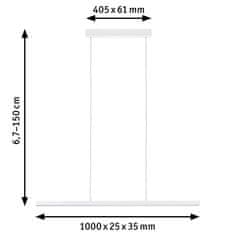 Paulmann PAULMANN LED závesné svietidlo Lento meniteľná biela 3x13,5W biela mat stmievateľné 79887