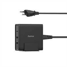 HAMA rýchla stolná USB nabíjačka, 1x USB-C, 2x USB-A, PD 65 W