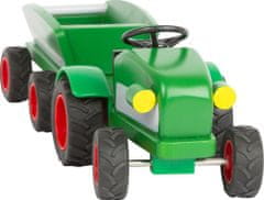 Small foot by Legler Small Foot Drevený traktor s vlečkou zelený