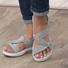 VIVVA® Dámske letné sandále s gumovou podrážkou na každodenné nosenie - sivá, veľkosť 37/38 | AMALFI