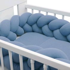NEW BABY Mušelínový set do postieľky s výplňou New Baby 100x70 cm modrý 