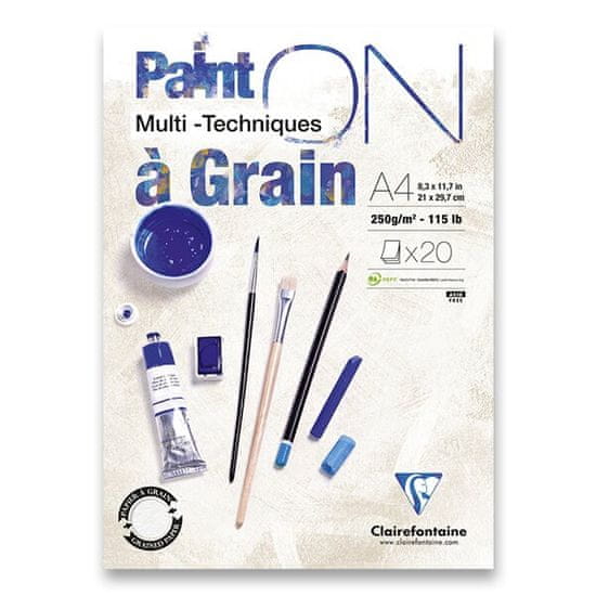 Clairefontaine Blok Paint on Grain A4, 20 listov, 250 g