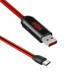 Hoco HOCO nabíjací kábel micro usb , LED displej timer červená / U29