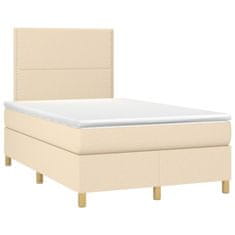 Petromila vidaXL Boxspring posteľ s matracom krémová 120x190 cm látka