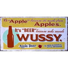 Retro Cedule Ceduľa značka Apple Beer Wussy