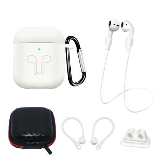 MG Case set príslušenstva pre Apple Airpods 1/2, biele