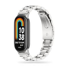 Tech-protect Stainless remienok na Xiaomi Smart Band 8, silver