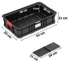 botle Súprava boxu na náradie so 7 organizérmi a košíkom série Modular Basic