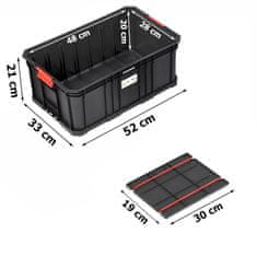 botle Platforma Pojazdná 4 kolesá s 3 veľkými boxmi Výška skrinky na náradie 77 cm Sada Modular Basic Series