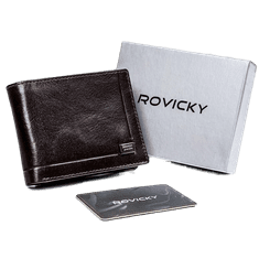 Factoryprice Pánska kožená peňaženka Rovicky CPR-021-BAR RFID CPR-021-BAR_398688 Univerzálne