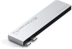 Satechi Pro HUB Slim, USB4, HDMI, 2x USB-A, SD, strieborná