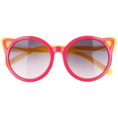 Sunmania Žlto-červené špicaté slnečné okuliare pre deti "Tiger"