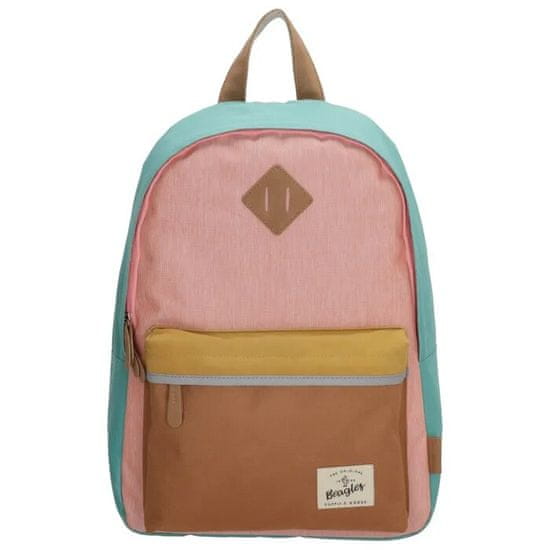 Beagles Tyrkysovo-ružový vodeodolný školský ruksak „Smile“