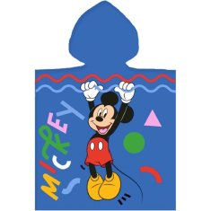 Chlapčenské plážové pončo - osuška s kapucňou Mickey Mouse