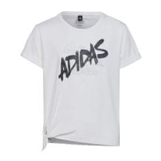 Adidas Tričko biela M Dance Knotted Tee Girls JR