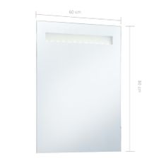 Vidaxl Kúpeľňové nástenné zrkadlo s LED osvetlením 60x80 cm