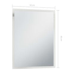 Vidaxl Kúpeľňové nástenné zrkadlo s LED osvetlením 50x60 cm