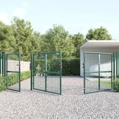 Petromila vidaXL Záhradná brána so sieťoviny zelená 400x175 cm pozinkovaná oceľ