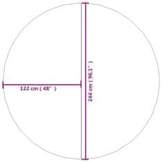 Vidaxl Tkanina pod bazén bledosivá Ø244 cm polyesterová geotextília