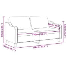 Petromila vidaXL 2-miestna pohovka tmavosivá 140 cm látka